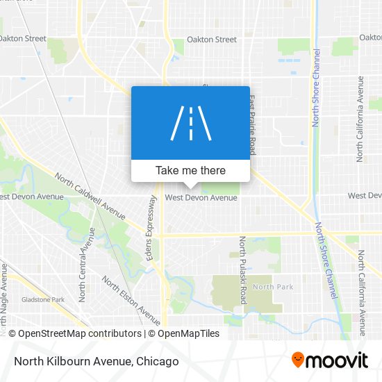 North Kilbourn Avenue map