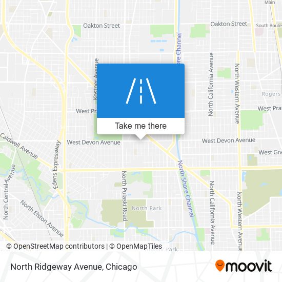 North Ridgeway Avenue map