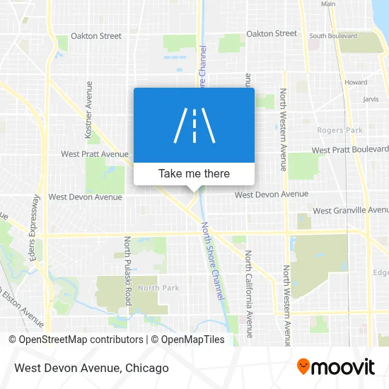 West Devon Avenue map