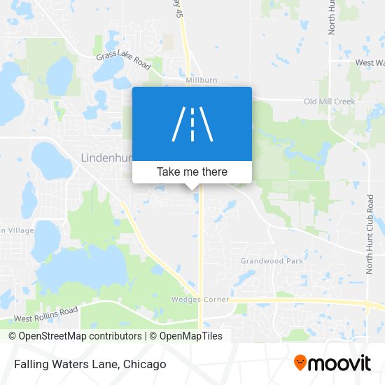 Mapa de Falling Waters Lane