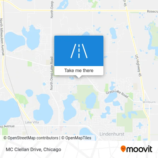 MC Clellan Drive map