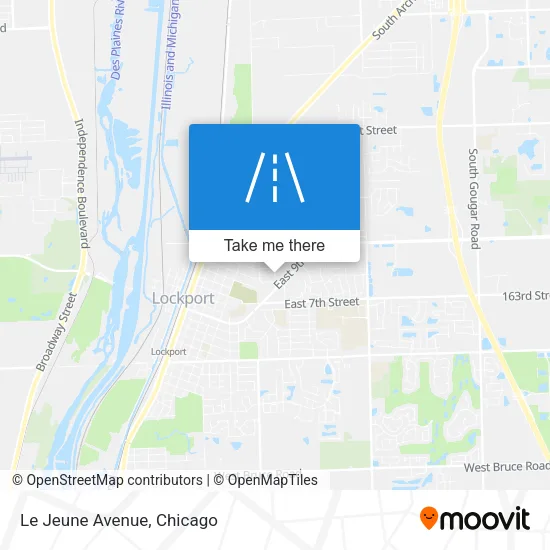 Mapa de Le Jeune Avenue