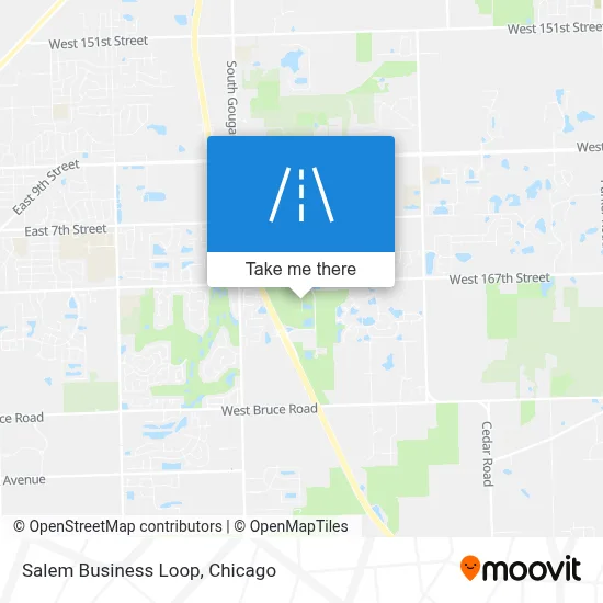 Salem Business Loop map