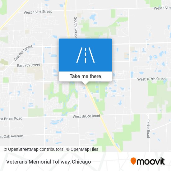 Veterans Memorial Tollway map