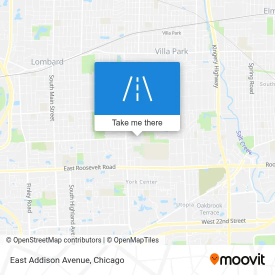 East Addison Avenue map