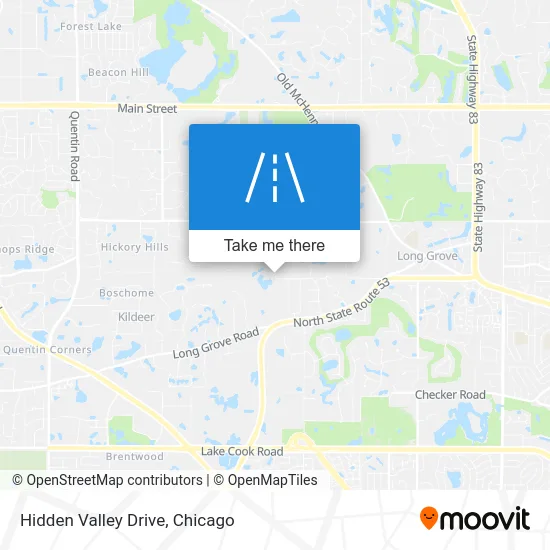 Hidden Valley Drive map