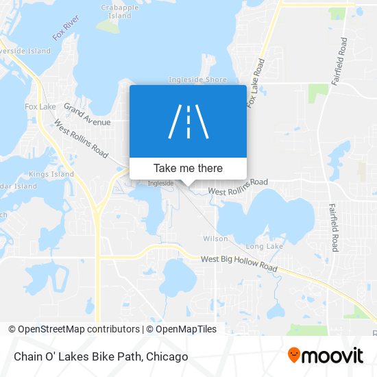 Chain O' Lakes Bike Path map