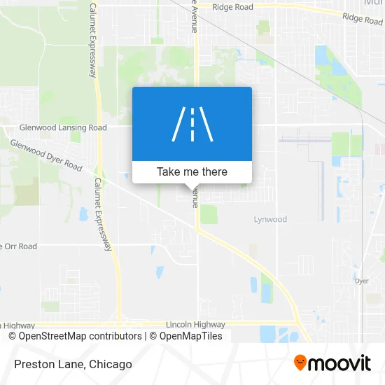 Preston Lane map