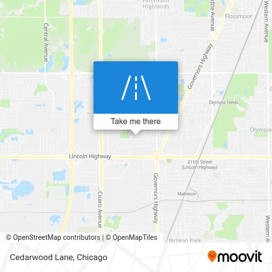 Cedarwood Lane map