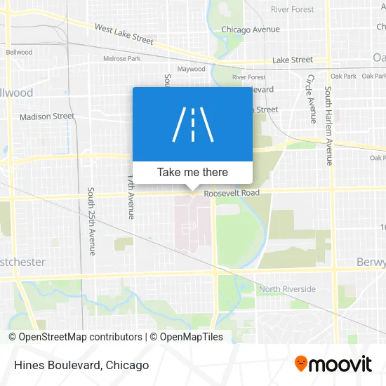 Hines Boulevard map