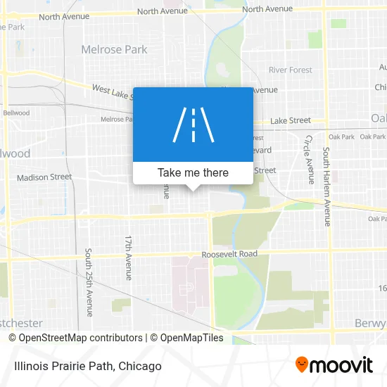 Illinois Prairie Path map