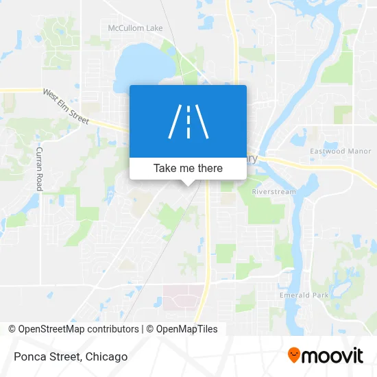Ponca Street map