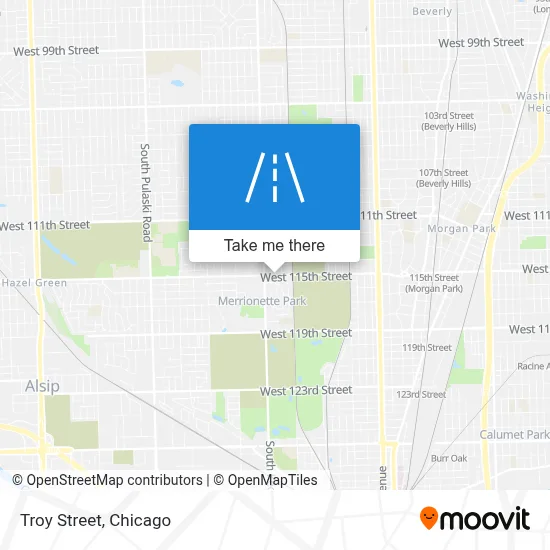 Troy Street map