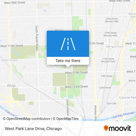Mapa de West Park Lane Drive