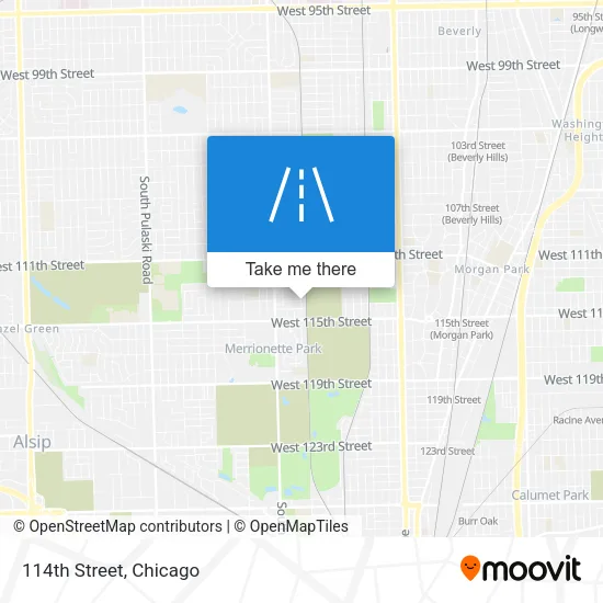 114th Street map