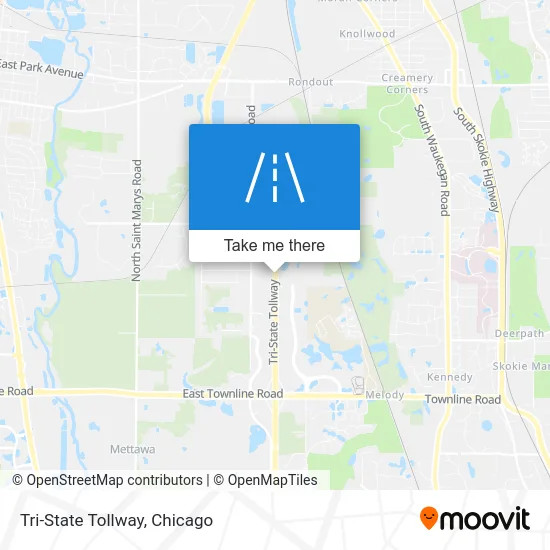 Tri-State Tollway map