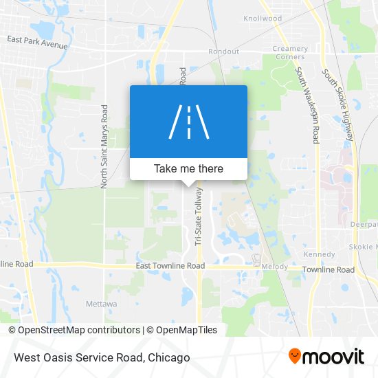 West Oasis Service Road map