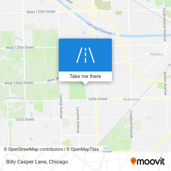 Billy Casper Lane map