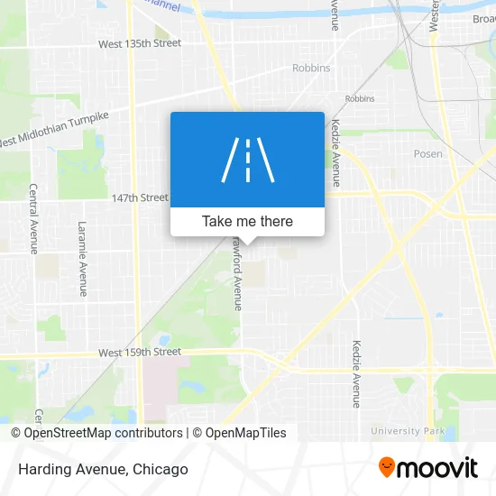 Harding Avenue map