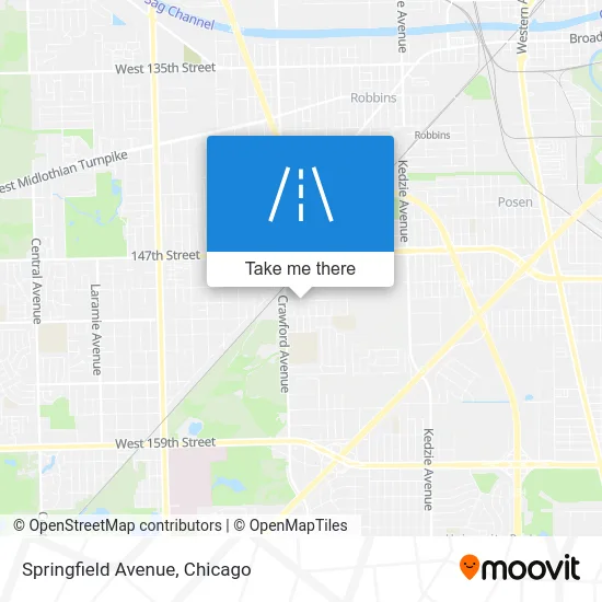 Springfield Avenue map