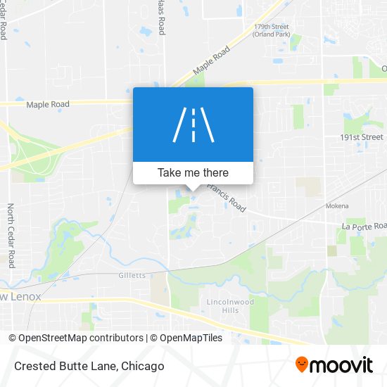 Crested Butte Lane map