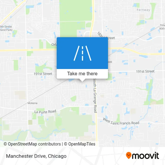 Manchester Drive map