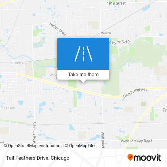 Tail Feathers Drive map