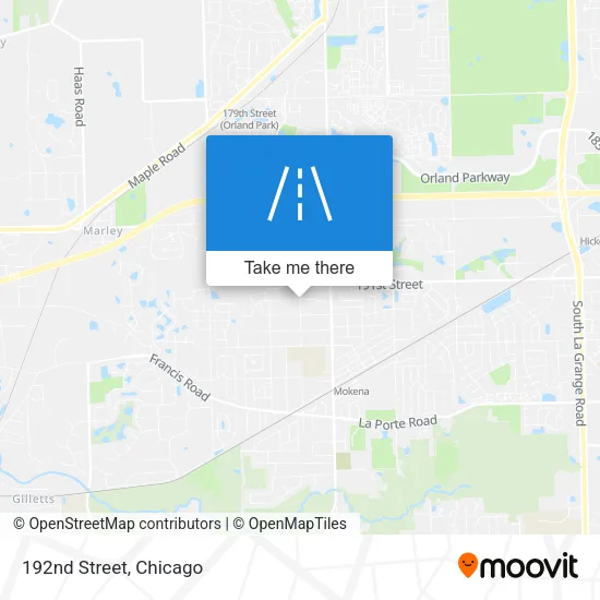 192nd Street map