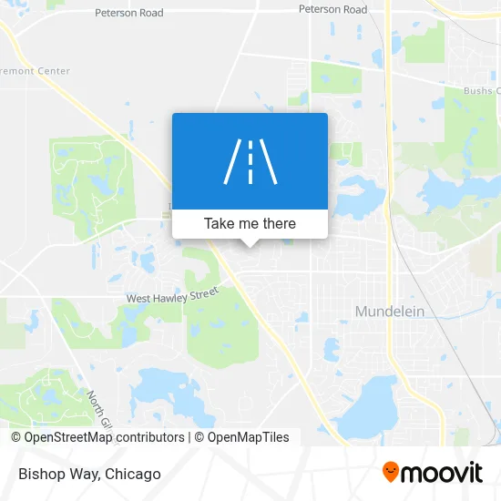 Bishop Way map