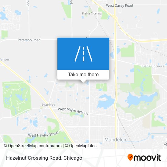 Mapa de Hazelnut Crossing Road