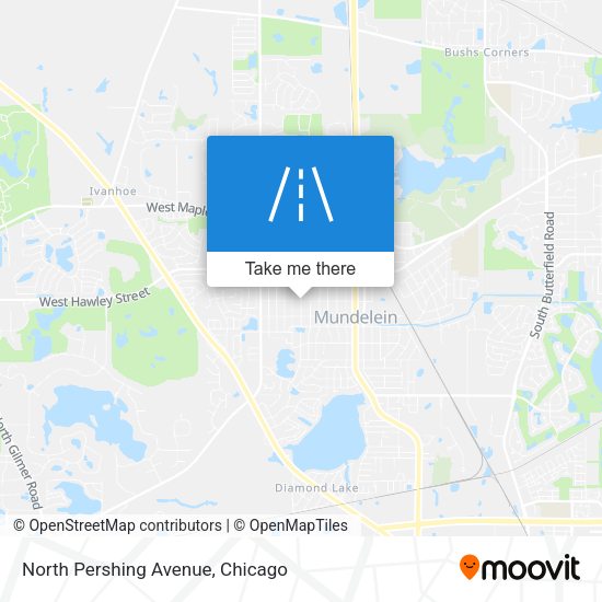 North Pershing Avenue map
