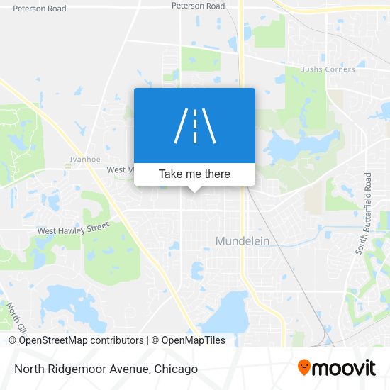 North Ridgemoor Avenue map