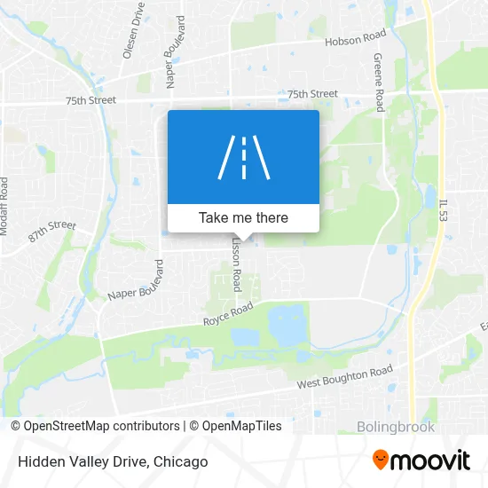 Hidden Valley Drive map
