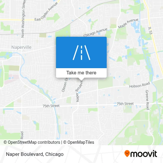 Naper Boulevard map