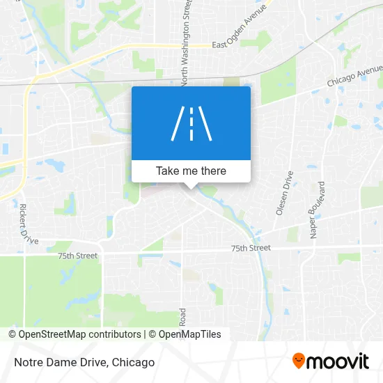 Notre Dame Drive map
