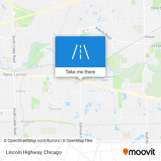 Lincoln Highway map