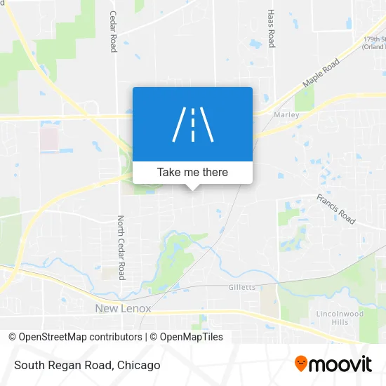 South Regan Road map
