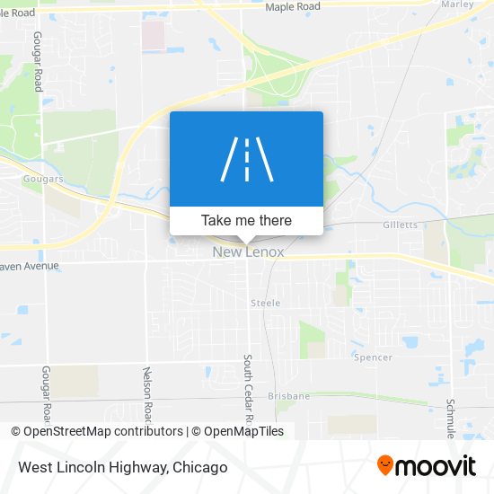 West Lincoln Highway map