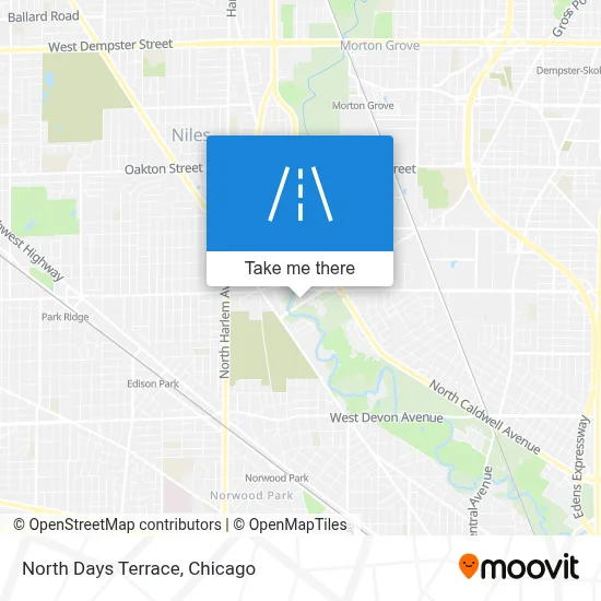 North Days Terrace map