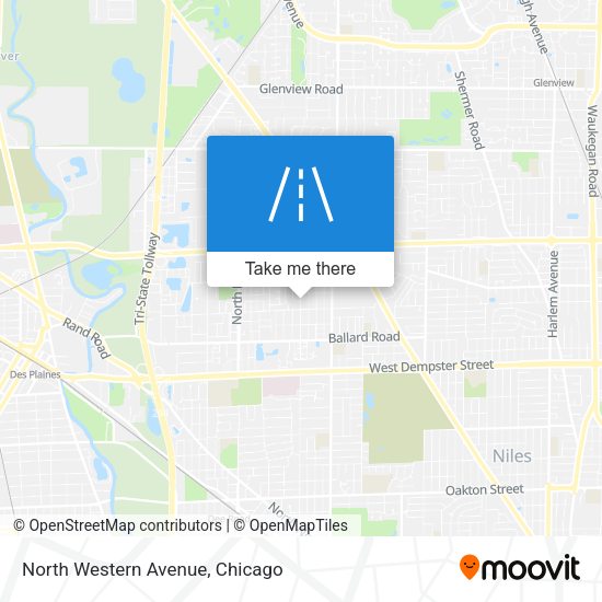 North Western Avenue map