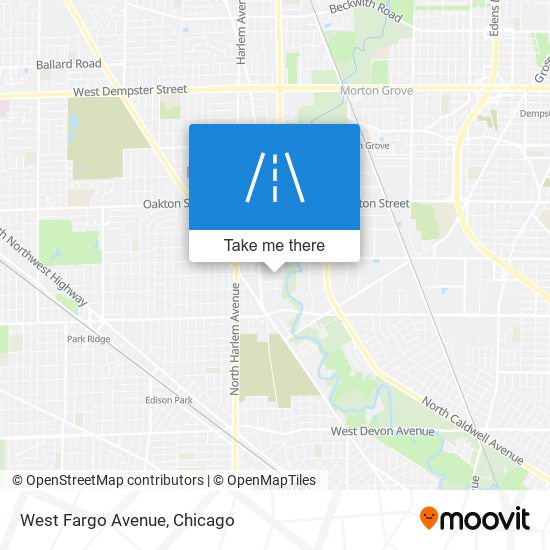 Mapa de West Fargo Avenue