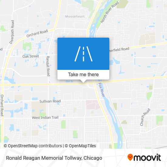 Ronald Reagan Memorial Tollway map