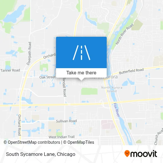 South Sycamore Lane map
