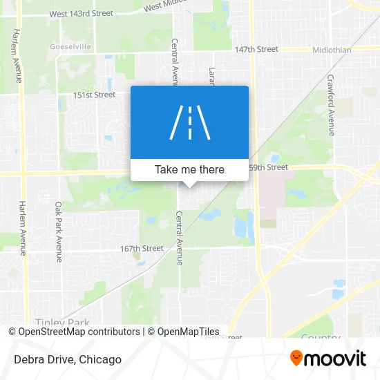 Debra Drive map