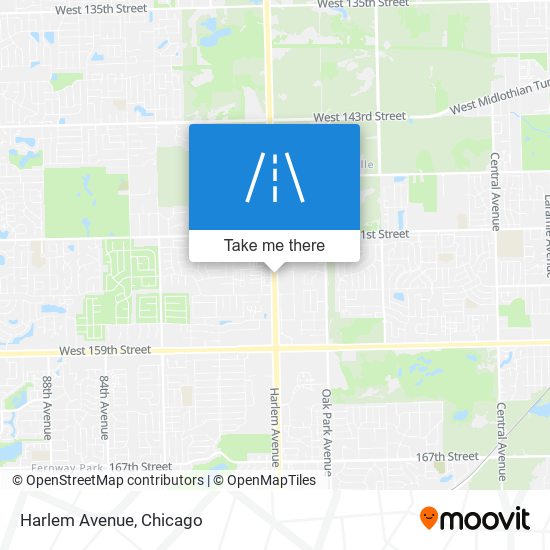 Harlem Avenue map