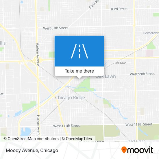 Moody Avenue map