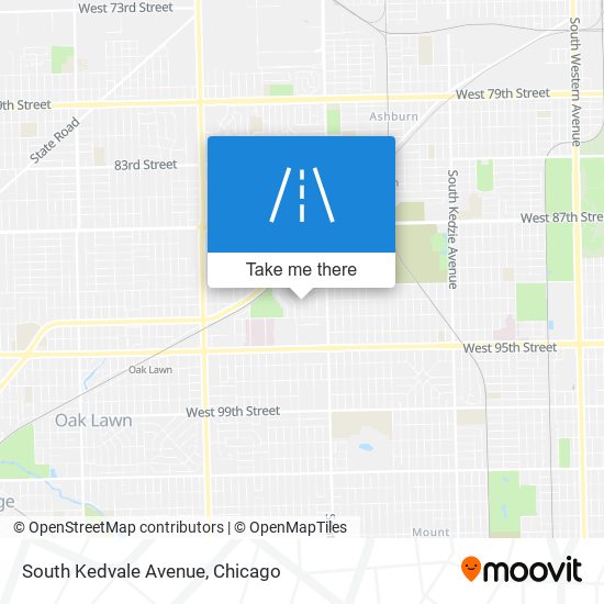 South Kedvale Avenue map