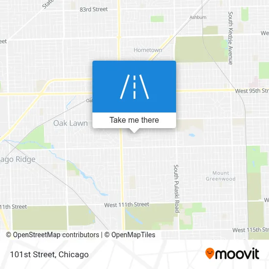 101st Street map