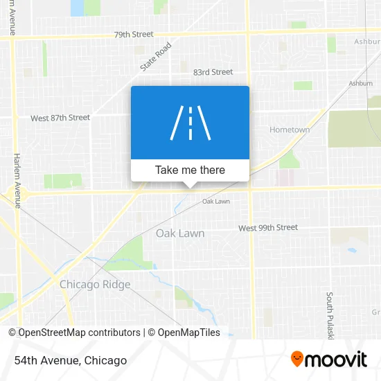 54th Avenue map