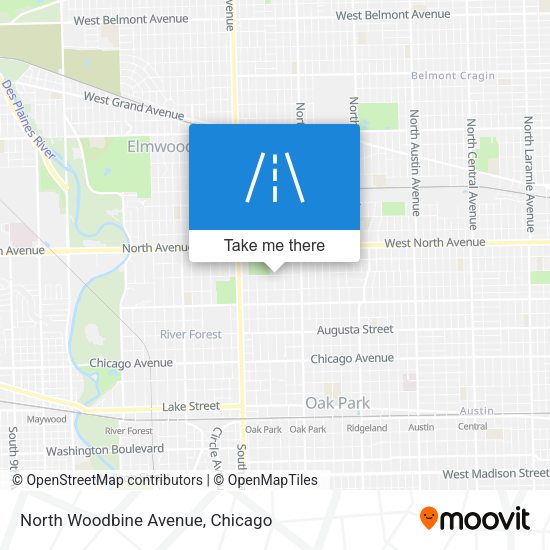 North Woodbine Avenue map